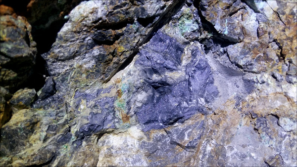 veta de galena en una mina de la Sierra de Gádor