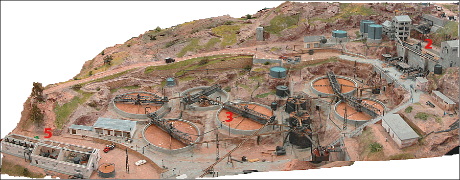 Maqueta de la planta Denver, del Museo Minero de Rodalquilar